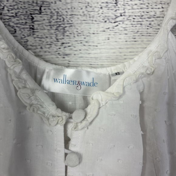 Walker & Wade Maci Maxi Dress White Eyelet Lace Boho Tiered Summer Beach XS - Picture 4 of 7